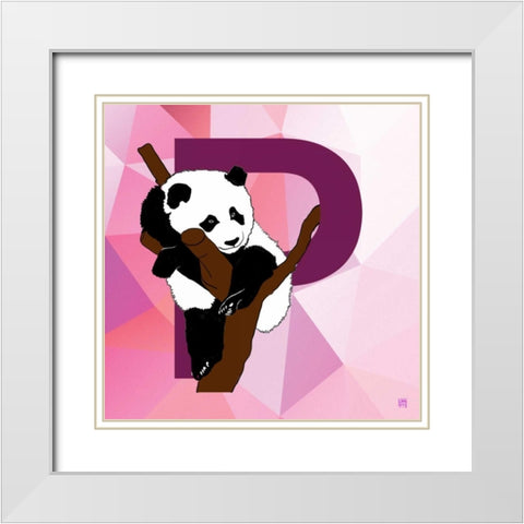 P White Modern Wood Framed Art Print with Double Matting by Perrenoud, Aubree