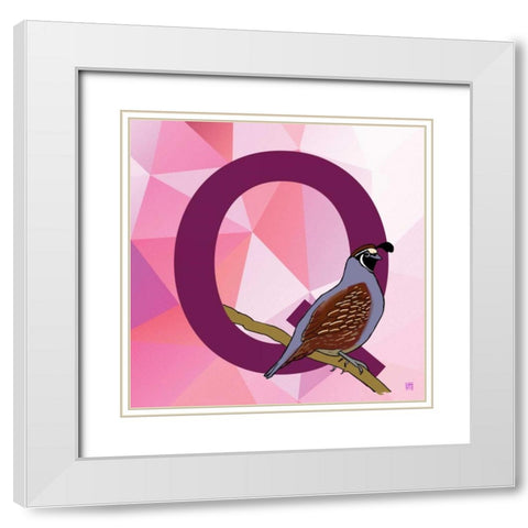 Q White Modern Wood Framed Art Print with Double Matting by Perrenoud, Aubree