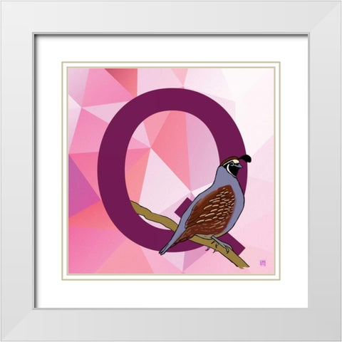 Q White Modern Wood Framed Art Print with Double Matting by Perrenoud, Aubree