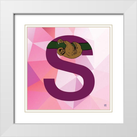 S White Modern Wood Framed Art Print with Double Matting by Perrenoud, Aubree