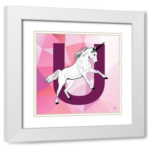 U White Modern Wood Framed Art Print with Double Matting by Perrenoud, Aubree