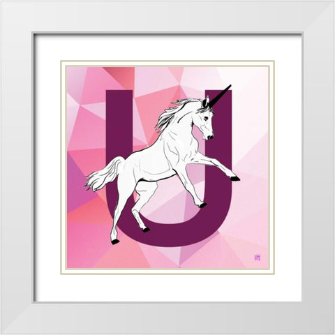 U White Modern Wood Framed Art Print with Double Matting by Perrenoud, Aubree