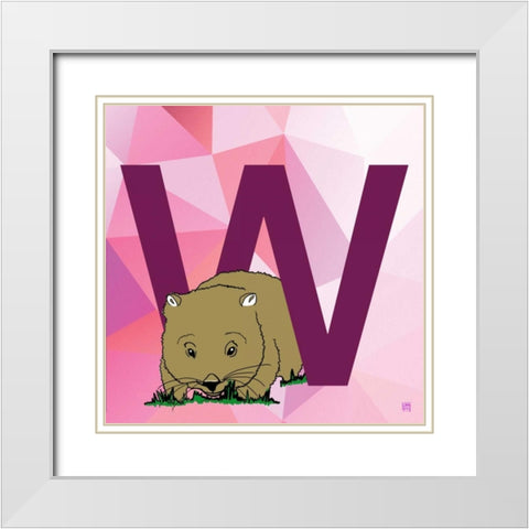 W White Modern Wood Framed Art Print with Double Matting by Perrenoud, Aubree