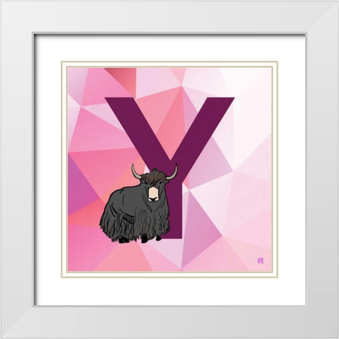 Y White Modern Wood Framed Art Print with Double Matting by Perrenoud, Aubree