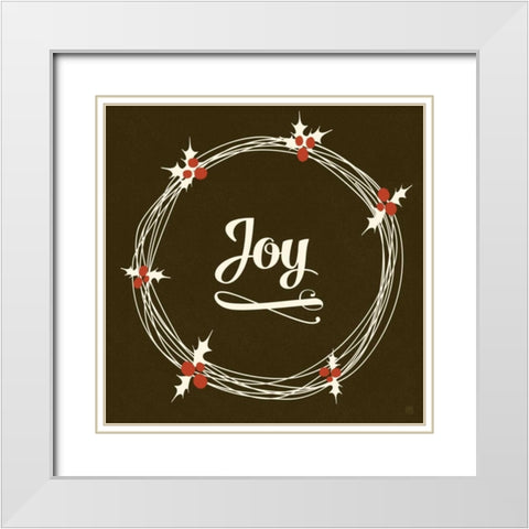 Joy White Modern Wood Framed Art Print with Double Matting by Perrenoud, Aubree