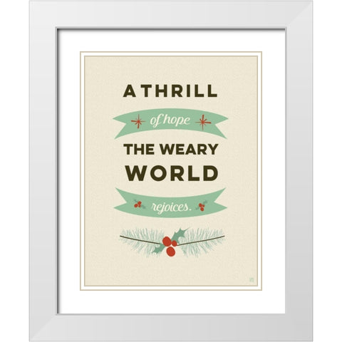 Rejoices White Modern Wood Framed Art Print with Double Matting by Perrenoud, Aubree