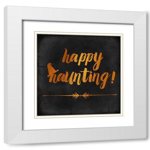 Happy Haunting White Modern Wood Framed Art Print with Double Matting by Perrenoud, Aubree