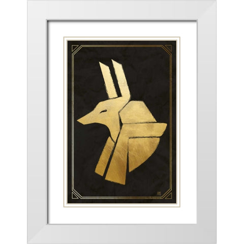 Anubis White Modern Wood Framed Art Print with Double Matting by Perrenoud, Aubree