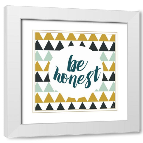 Be Honest White Modern Wood Framed Art Print with Double Matting by Perrenoud, Aubree