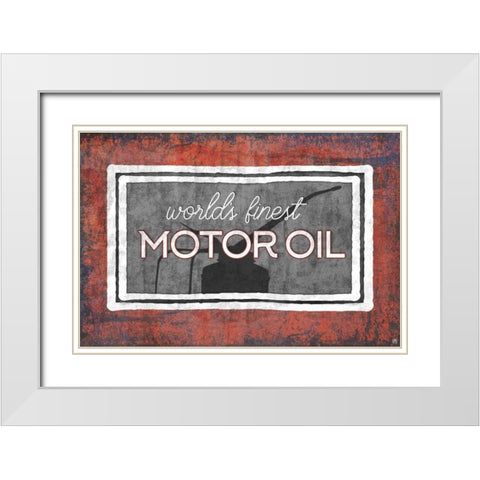 Motor Oil White Modern Wood Framed Art Print with Double Matting by Perrenoud, Aubree