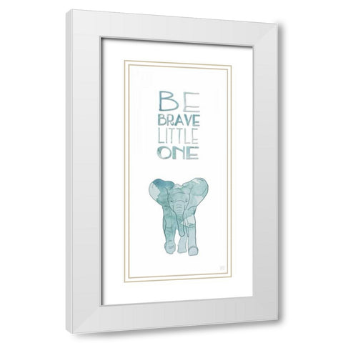 Brave Little One White Modern Wood Framed Art Print with Double Matting by Perrenoud, Aubree