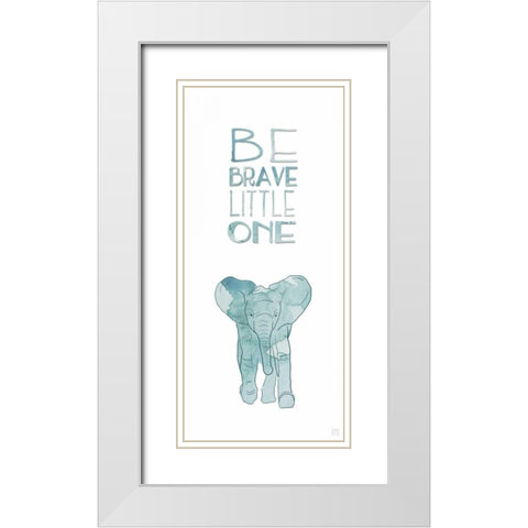 Brave Little One White Modern Wood Framed Art Print with Double Matting by Perrenoud, Aubree