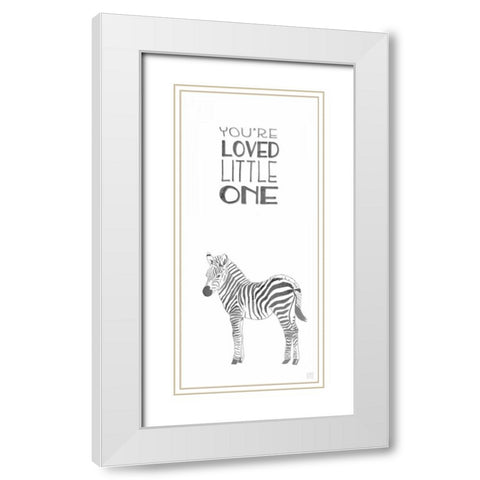 Loved Little One White Modern Wood Framed Art Print with Double Matting by Perrenoud, Aubree