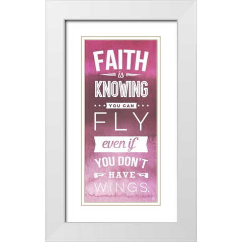 Faith White Modern Wood Framed Art Print with Double Matting by Perrenoud, Aubree