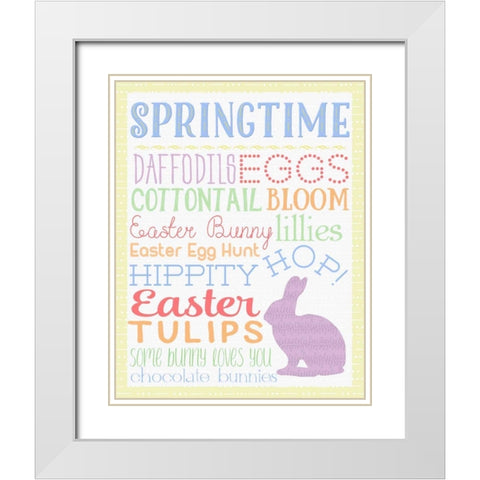 Springtime White Modern Wood Framed Art Print with Double Matting by Perrenoud, Aubree