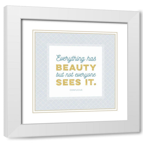 Beauty White Modern Wood Framed Art Print with Double Matting by Perrenoud, Aubree