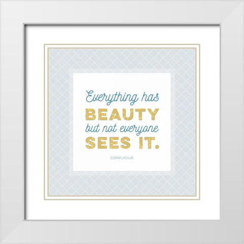 Beauty White Modern Wood Framed Art Print with Double Matting by Perrenoud, Aubree