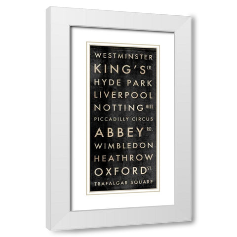 London Subway White Modern Wood Framed Art Print with Double Matting by Perrenoud, Aubree