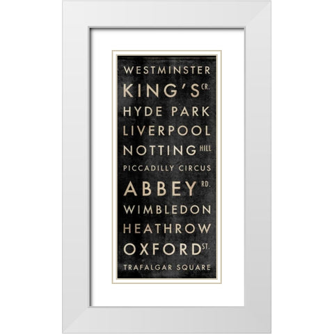 London Subway White Modern Wood Framed Art Print with Double Matting by Perrenoud, Aubree