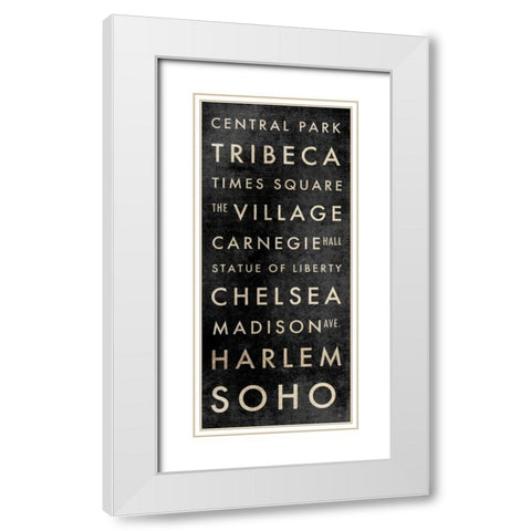 NYC Subway White Modern Wood Framed Art Print with Double Matting by Perrenoud, Aubree