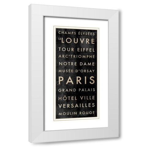 Paris Subway White Modern Wood Framed Art Print with Double Matting by Perrenoud, Aubree