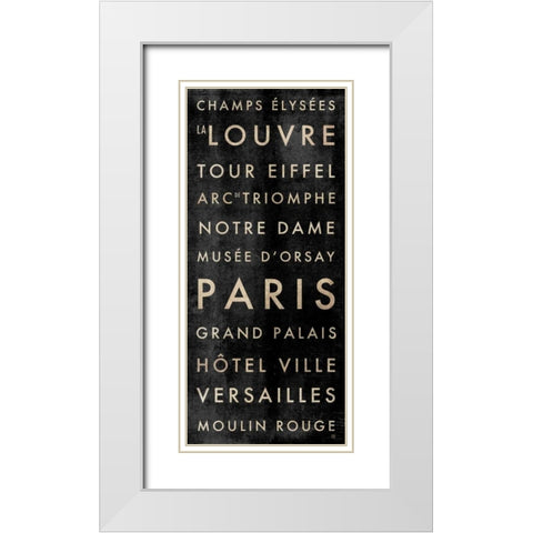 Paris Subway White Modern Wood Framed Art Print with Double Matting by Perrenoud, Aubree