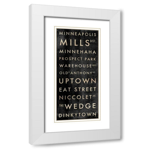 Minneapolis Subway White Modern Wood Framed Art Print with Double Matting by Perrenoud, Aubree