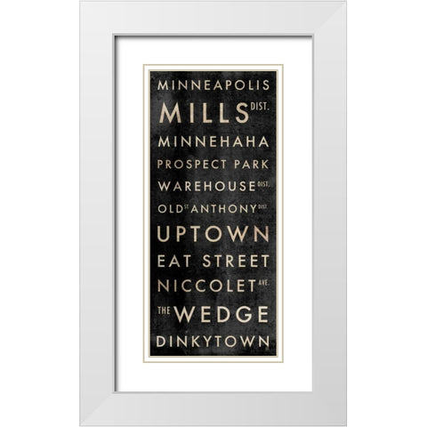 Minneapolis Subway White Modern Wood Framed Art Print with Double Matting by Perrenoud, Aubree