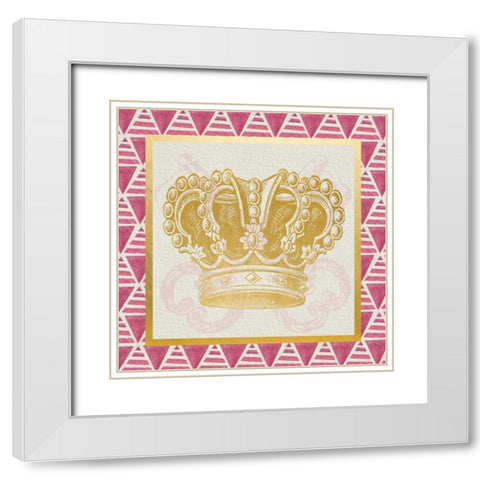 Princess Crown White Modern Wood Framed Art Print with Double Matting by Perrenoud, Aubree