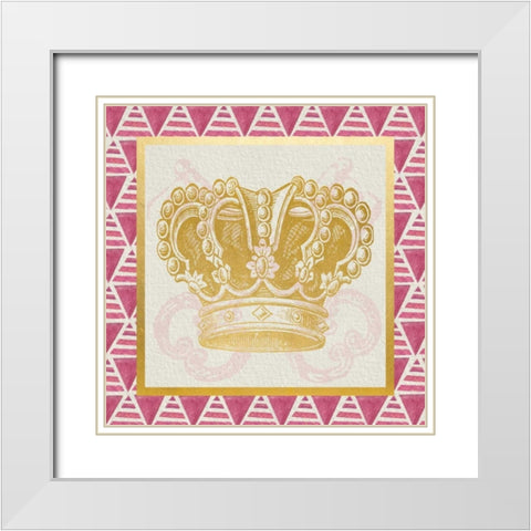 Princess Crown White Modern Wood Framed Art Print with Double Matting by Perrenoud, Aubree