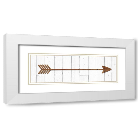 Right Arrow White Modern Wood Framed Art Print with Double Matting by Perrenoud, Aubree
