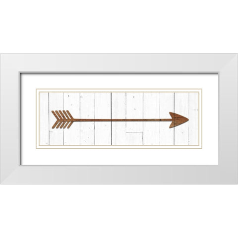 Right Arrow White Modern Wood Framed Art Print with Double Matting by Perrenoud, Aubree
