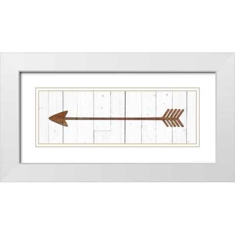Left Arrow White Modern Wood Framed Art Print with Double Matting by Perrenoud, Aubree