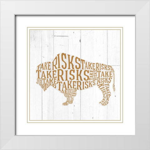 Buffalo Shiplap White Modern Wood Framed Art Print with Double Matting by Perrenoud, Aubree