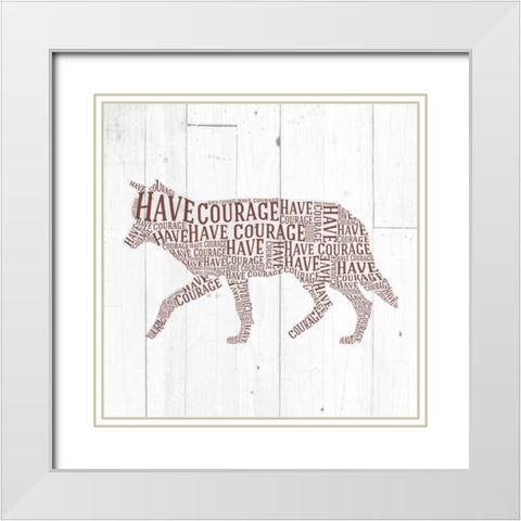 Wolf Shiplap White Modern Wood Framed Art Print with Double Matting by Perrenoud, Aubree