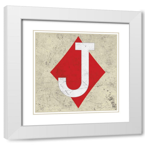 Jack of Diamond Antique White Modern Wood Framed Art Print with Double Matting by Perrenoud, Aubree
