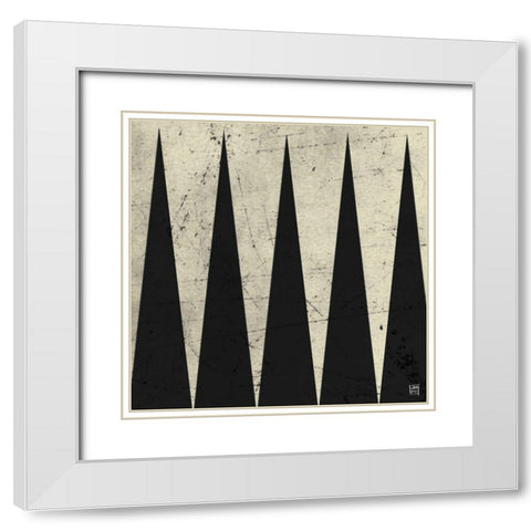 Backgammon Antique White Modern Wood Framed Art Print with Double Matting by Perrenoud, Aubree