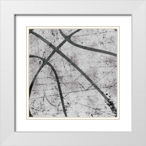 Basketball White Modern Wood Framed Art Print with Double Matting by Perrenoud, Aubree