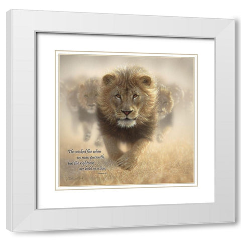 Wicked Flee White Modern Wood Framed Art Print with Double Matting by Bogle, Collin