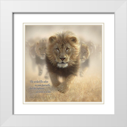 Wicked Flee White Modern Wood Framed Art Print with Double Matting by Bogle, Collin