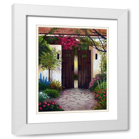 Spanish Gates White Modern Wood Framed Art Print with Double Matting by Felisky, Barbara