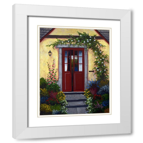 Welcoming Doors White Modern Wood Framed Art Print with Double Matting by Felisky, Barbara