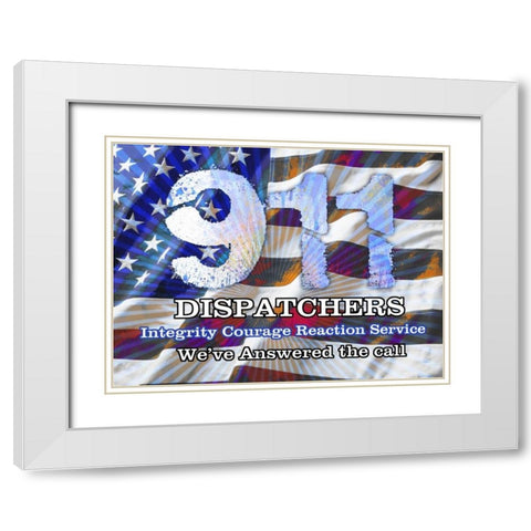 Dispatchers White Modern Wood Framed Art Print with Double Matting by Baldwin, Jim