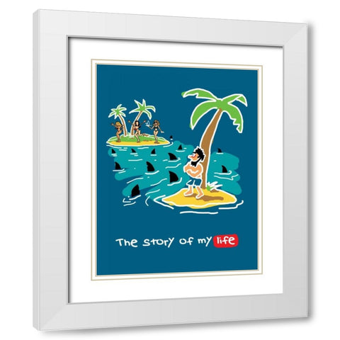 My Life White Modern Wood Framed Art Print with Double Matting by Baldwin, Jim