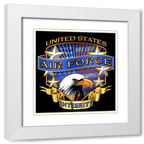 Air Force White Modern Wood Framed Art Print with Double Matting by Baldwin, Jim