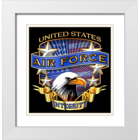 Air Force White Modern Wood Framed Art Print with Double Matting by Baldwin, Jim