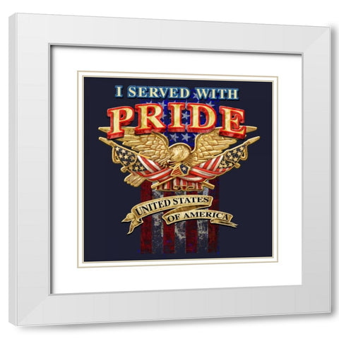 Pride White Modern Wood Framed Art Print with Double Matting by Baldwin, Jim