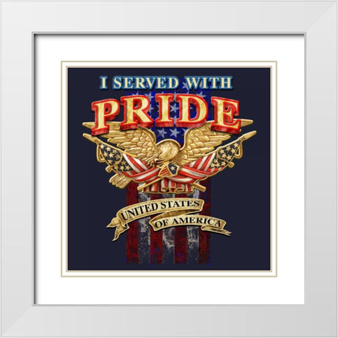 Pride White Modern Wood Framed Art Print with Double Matting by Baldwin, Jim