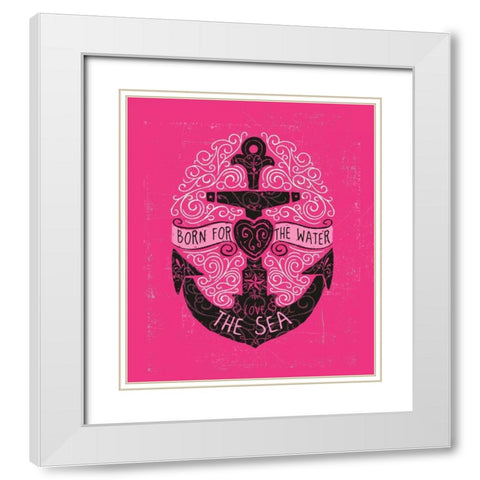 Anchor White Modern Wood Framed Art Print with Double Matting by Baldwin, Jim