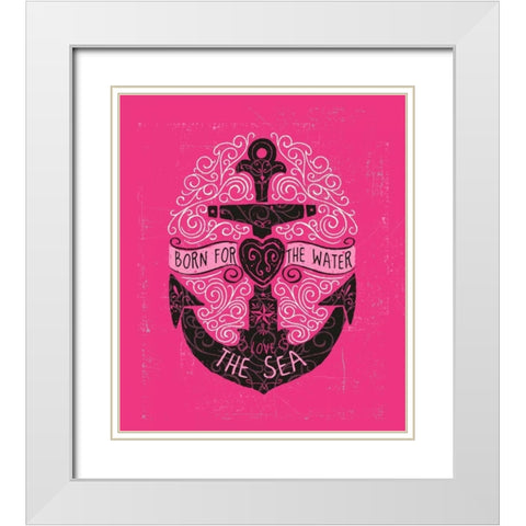 Anchor White Modern Wood Framed Art Print with Double Matting by Baldwin, Jim